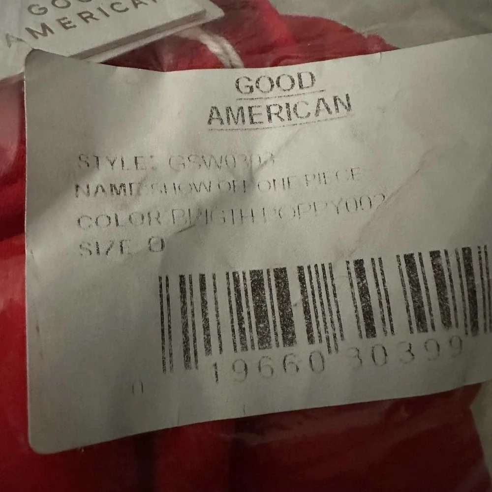 Good American Show Off One Piece Swimsuit Bright Poppy